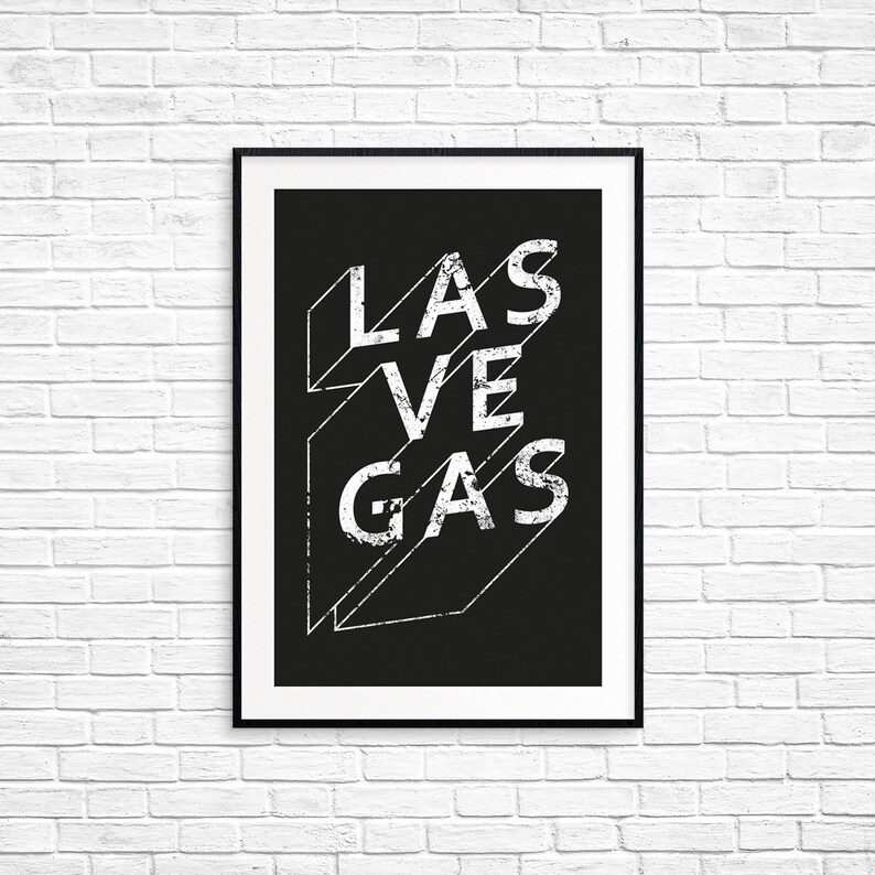 Las Vegas Las Vegas city name Las Vegas poster Etsy