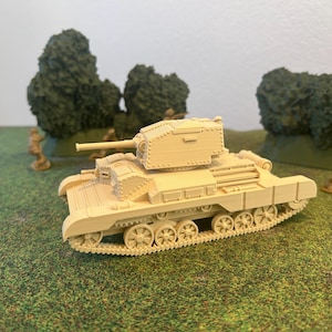 A10 Cruiser Mk II — WWII British Tank | 1/32 (54mm)–1/56 (28mm) Scale Model