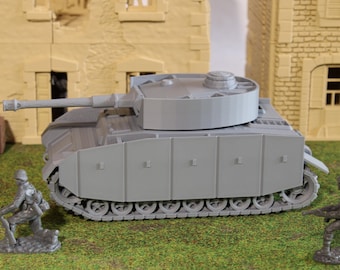 Panzer IV mitt Schurzen — WWII German Tank | 1/32 (54mm)–1/56 (28mm) Scale Model