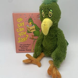 Dr. Seuss Oh Say Can You Say Kohls Cares Green Bird Plüsch 16 mit Buch