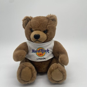 Hard Rock Cafe Bear Plush London Europe Stuffed Bear 1999