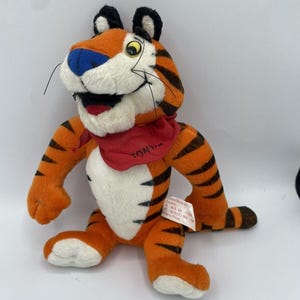 Vintage 1997 Kelloggs Tony the Tiger Frosted Flakes 8 Plush Jointed Toy
