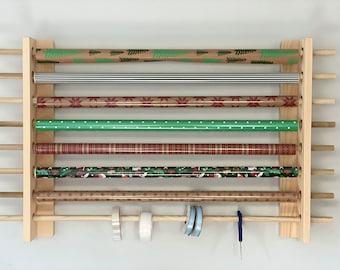 wall mounted gift wrap organizer
