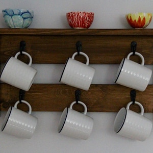 Coffee mug rack // Mug storage // kitchen storage // mug holder