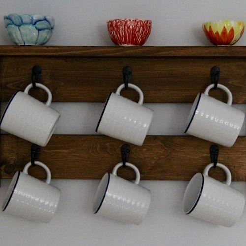 Large Coffee Mug Rack // Kitchen Storage Rack // Mug Storage - Etsy