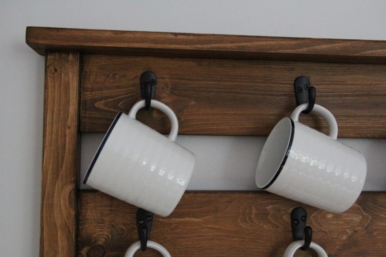 Coffee Mug Rack // Mug Storage // Kitchen Storage // Mug Etsy