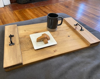 Oversized ottoman tray // serving tray // rustic tray // farmhouse tray