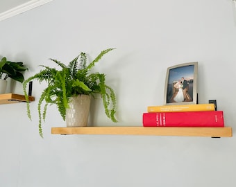 Wood shelf // bracket shelf // rustic shelf // industrial shelves // wood shelves