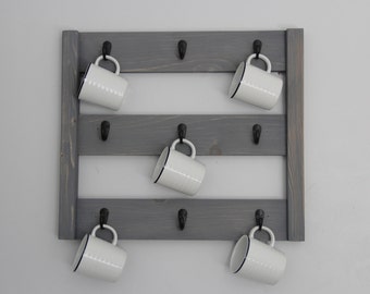 Large coffee mug rack // Kitchen storage rack // mug storage // mug holder