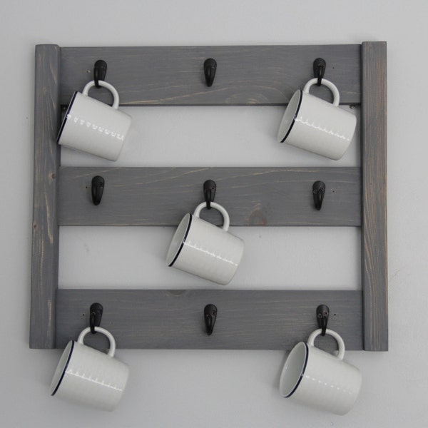 Large coffee mug rack // Kitchen storage rack // mug storage // mug holder