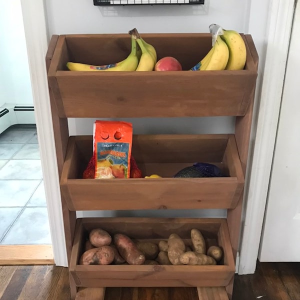 Produce stand // vegetable bin // mudroom storage // bathroom storage //toy storage // fruit bin // kitchen storage