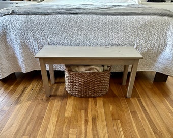 Entryway bench // mudroom bench // bedroom bench // bed bench // rustic bench // farmhouse bench // solid wood bench