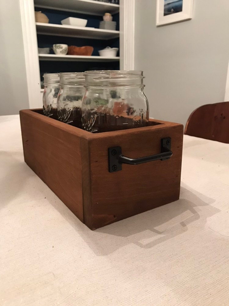 Mason Jar Decor // Mason Centerpiece Rustic Holder