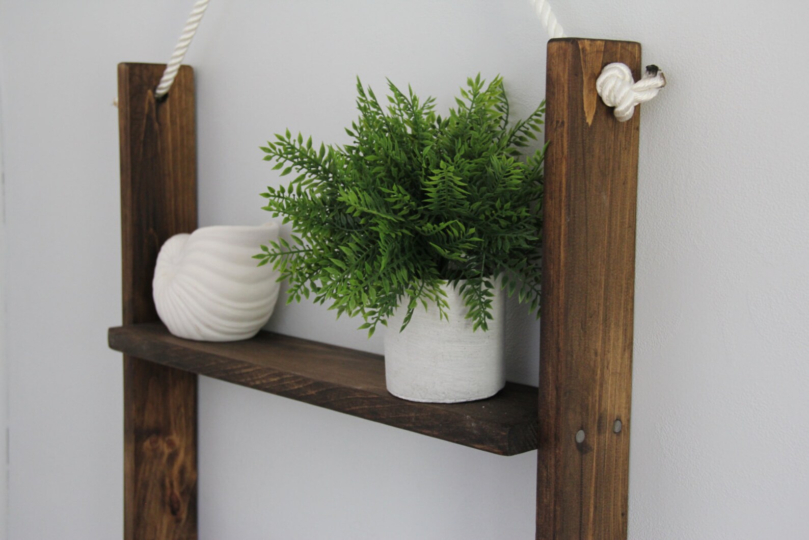 Hanging Ladder Shelf // Wall Storage // Wood Shelf // Bathroom Etsy