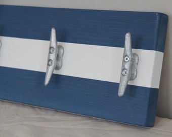 Nautical coat or towel hanger //nautical nursery decor // beach decor // beach house decor // lake house decor
