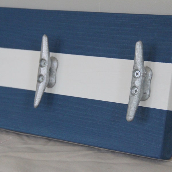 Nautical coat or towel hanger //nautical nursery decor // beach decor // beach house decor // lake house decor