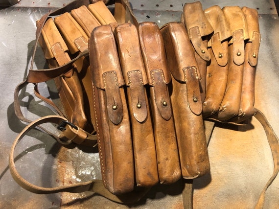 Mudtrooper Leather Ammo Pouch - Real M56 includes oiler pouch