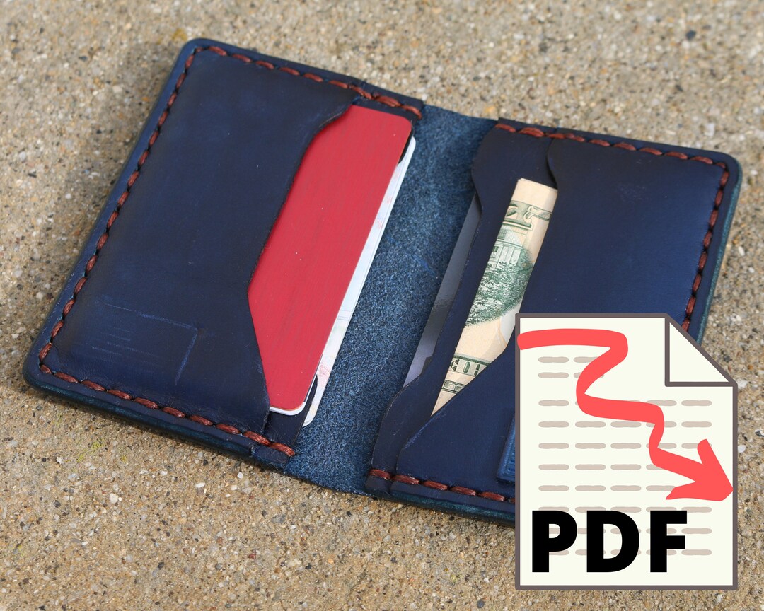 Leather Wallet Template - Digital Download - Modern - Etsy