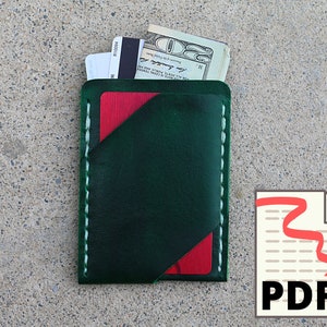 Cartera de cuero minimalista - Patrón de plantilla digital