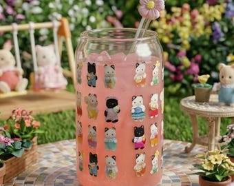 Kitty Clan Couture Sylvanian Families Calico Critters sipperglas, 16oz