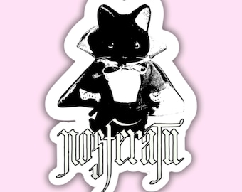 Nosferatu Calico Critters Sticker | Vampire Critter Decal | Spooky Cute Sticker | Halloween Sticker | Gothic Animal Sticker | Horror Sticker