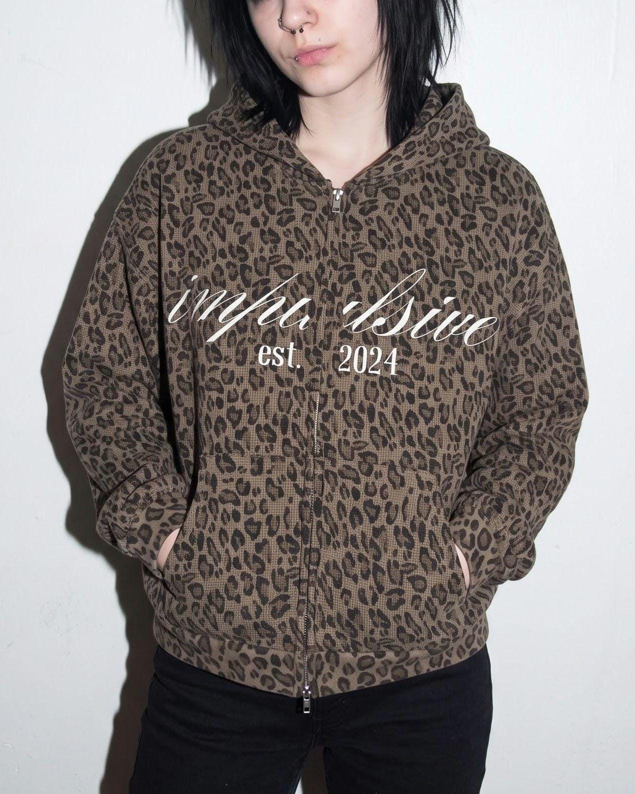 Y2k Leopard Jacket - Etsy