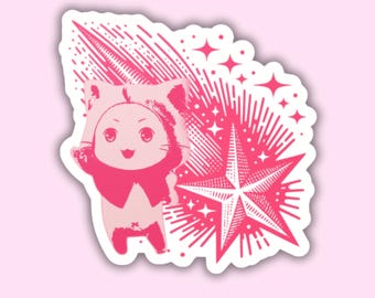 Pegatina de Momo de Polvo de Estrellas / Pegatina de Nikki Infinita / Pegatina de Gato Lindo / Pegatina de Juego de Anime / Pegatina Kawaii / Pegatinas de Juegos