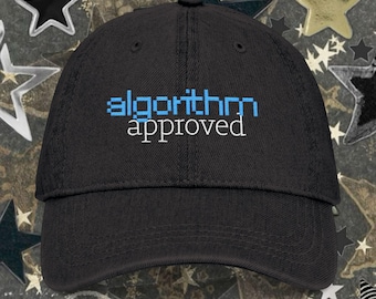 Algorithm Approved Tech Dad Hat | Geeky Father's Day Gift for Him | Funny Gift for Programmer Dad | Cyber Y2K Aesthetic Baseball Cap