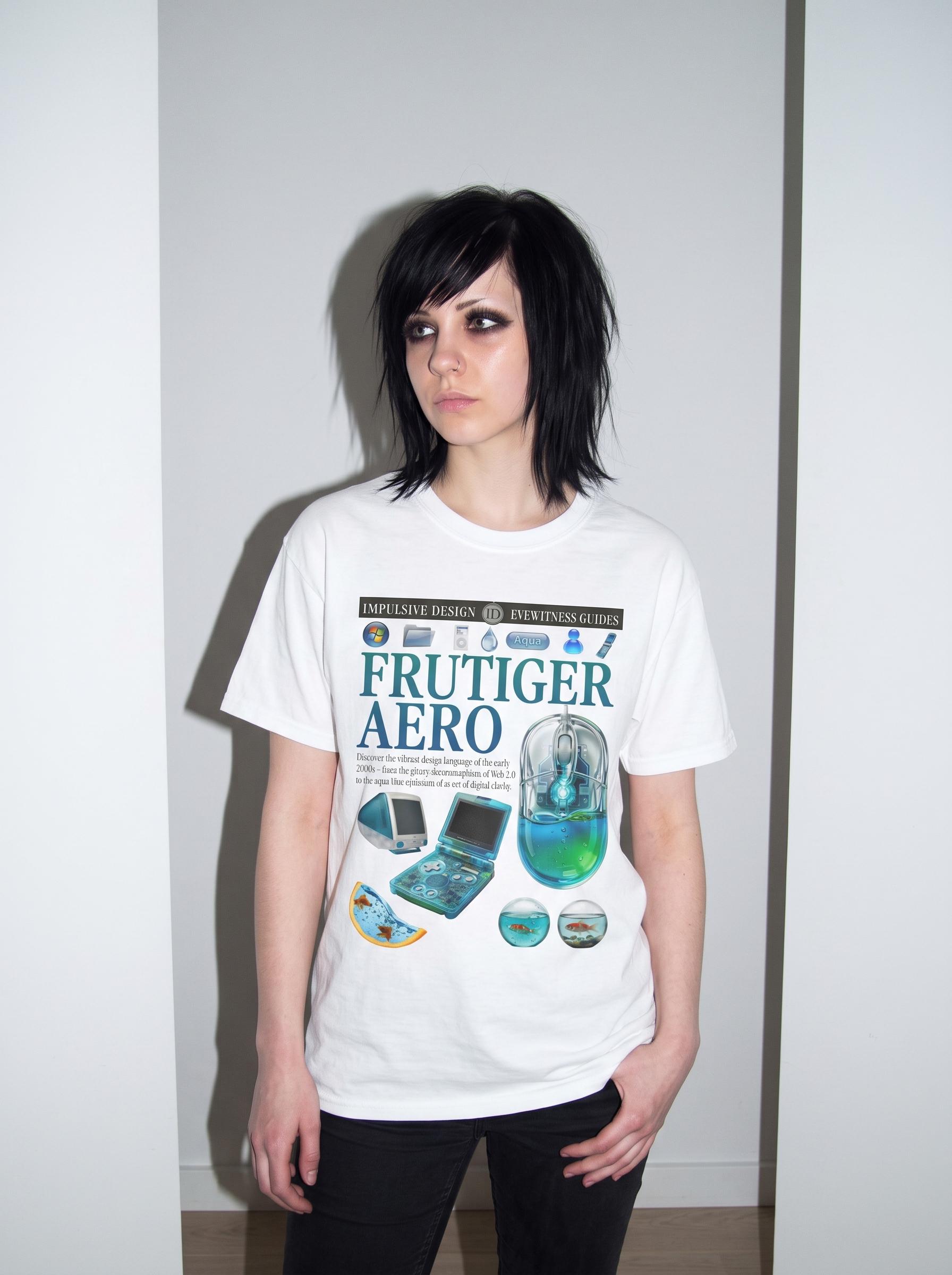 Frutiger Aero T-shirt | Y2K Aesthetic Tee | Glossy Skeuomorphism
