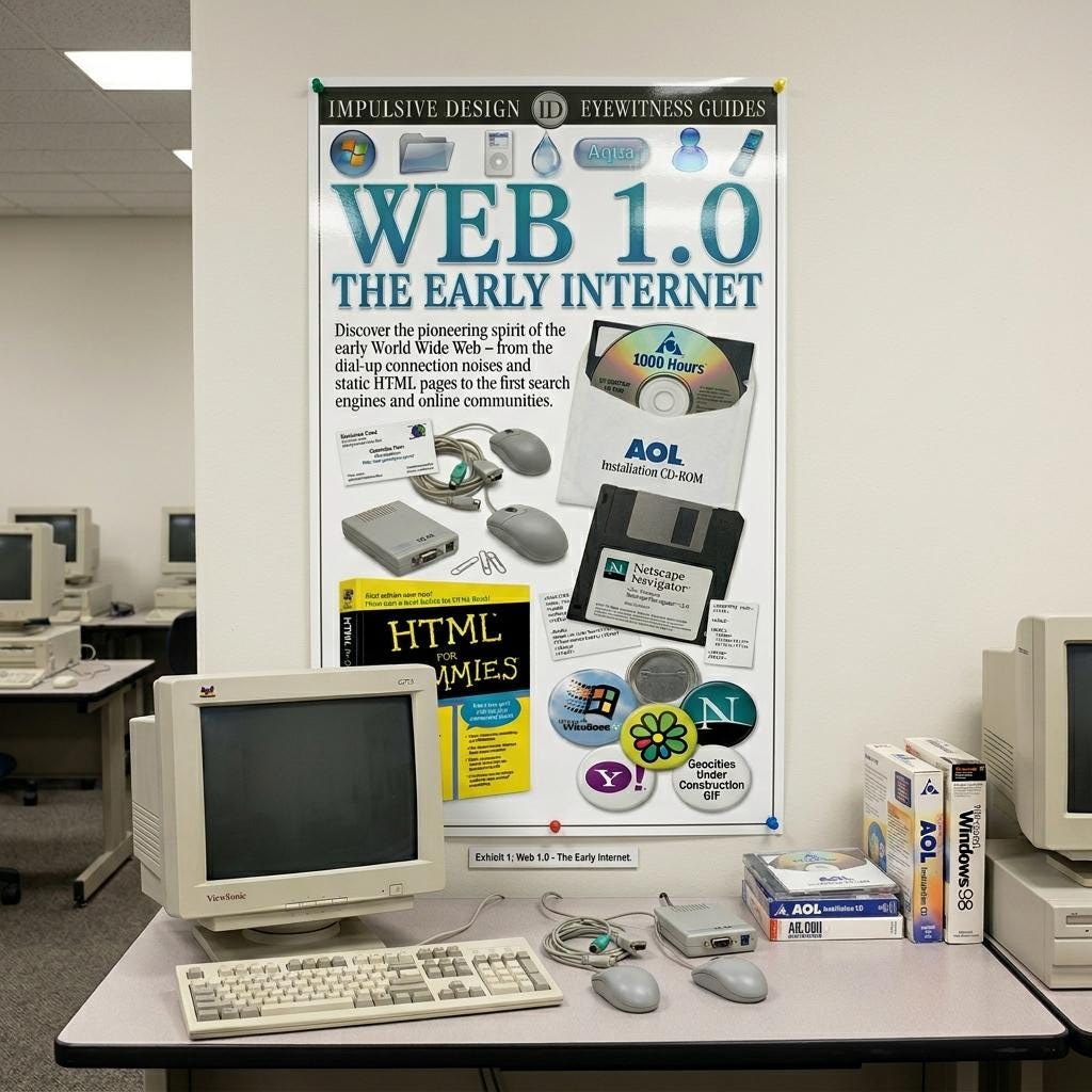 Web 1.0 Aesthetic Poster | Early Internet | 90s Dial-up | AOL ...