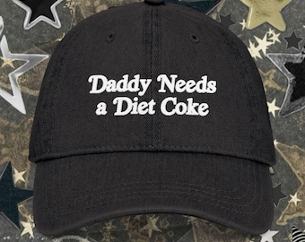 Papa heeft een cola light nodig geborduurde hoed | Grappig vaderdagcadeau voor man | Lichtblauwe Ironic Dad Hat | Trending cadeau voor hem van vrouw