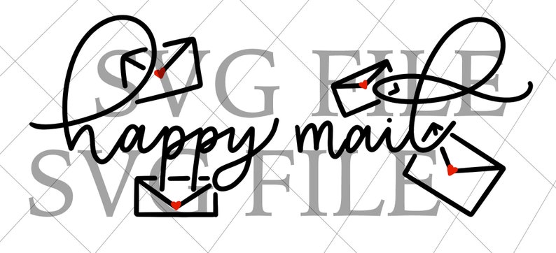 Download SALE Happy Mail SVG Sticker Design Etsy Packaging SVG | Etsy