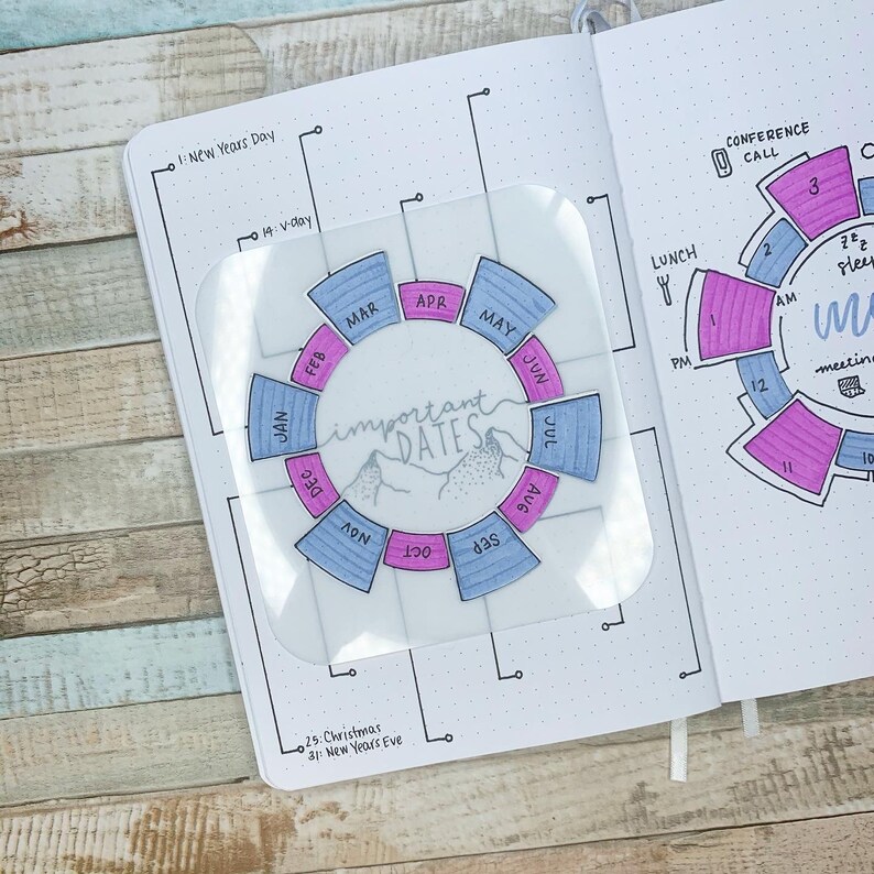 Important Dates STENCIL Bullet Journal Stencil Annual Etsy Australia