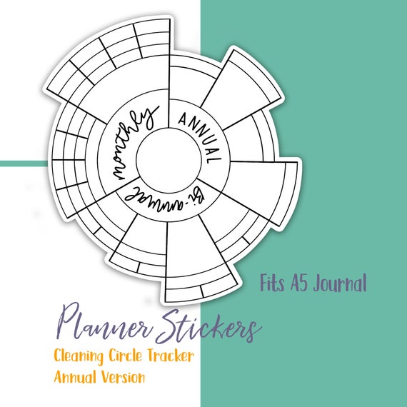 bullet journal annual circle tracker sticker circle habit