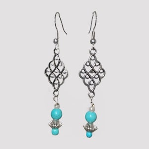 Long Chandelier Earrings, dangle earrings women, filigree earrings, chandelier earrings dangle