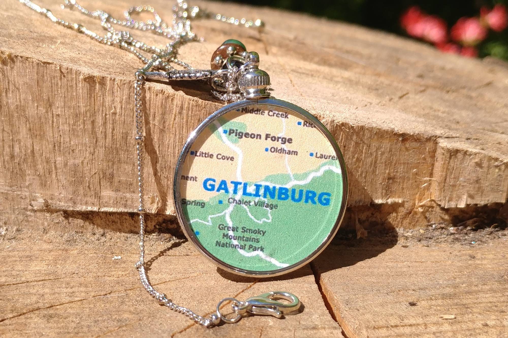 Gatlinburg Tennessee Necklace With Lead Charm TN Necklace Etsy