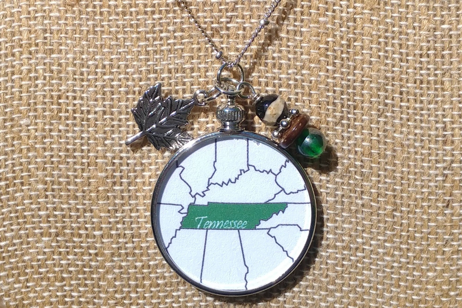 Gatlinburg Tennessee Necklace With Lead Charm TN Necklace Etsy