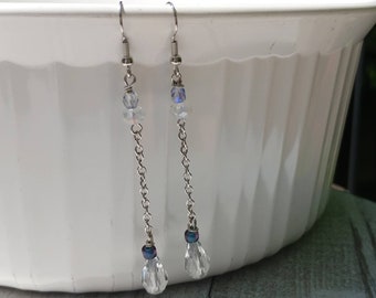 Swarovski Crystal Chandelier Earrings: Silver Dangle Earrings