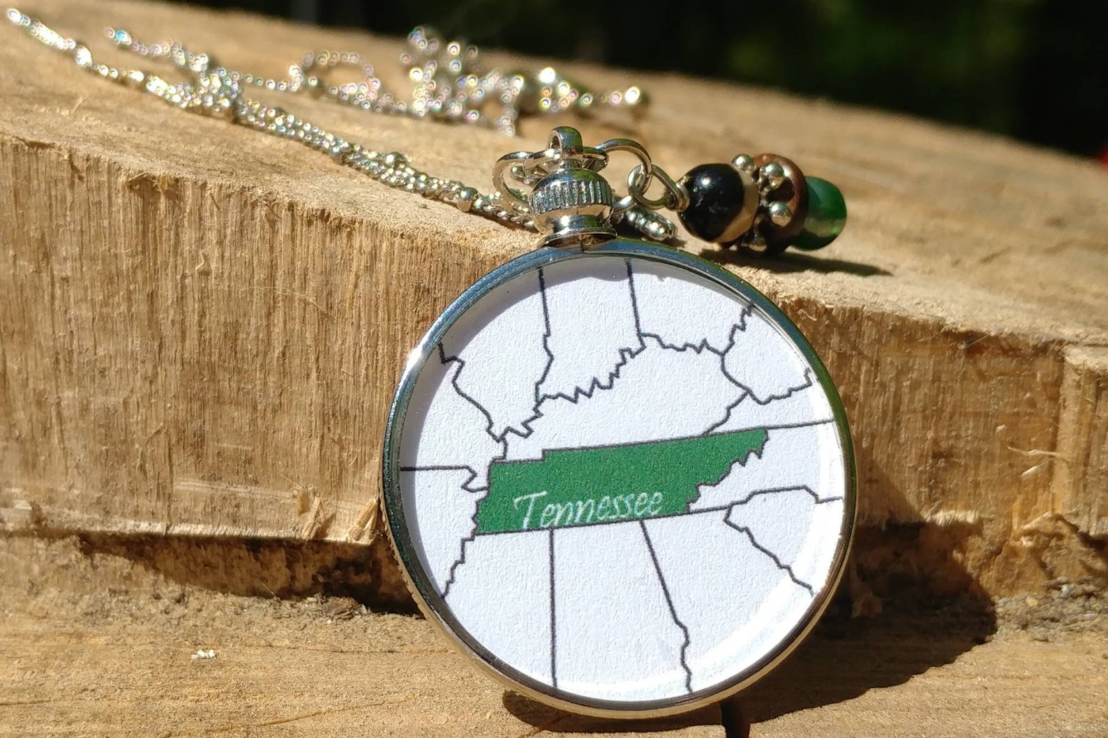 Gatlinburg Tennessee Necklace With Lead Charm TN Necklace Etsy