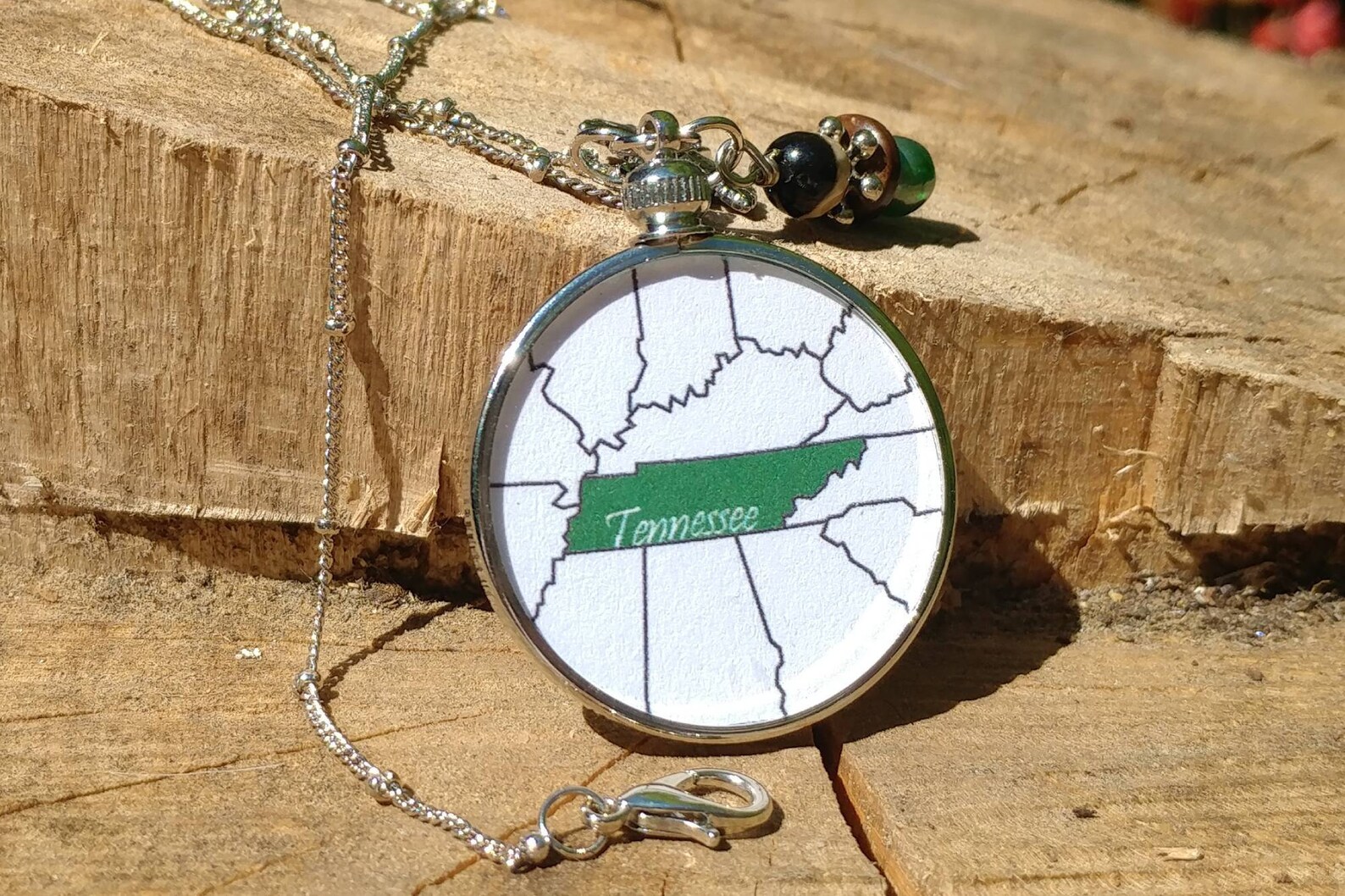 Gatlinburg Tennessee Necklace With Lead Charm TN Necklace Etsy