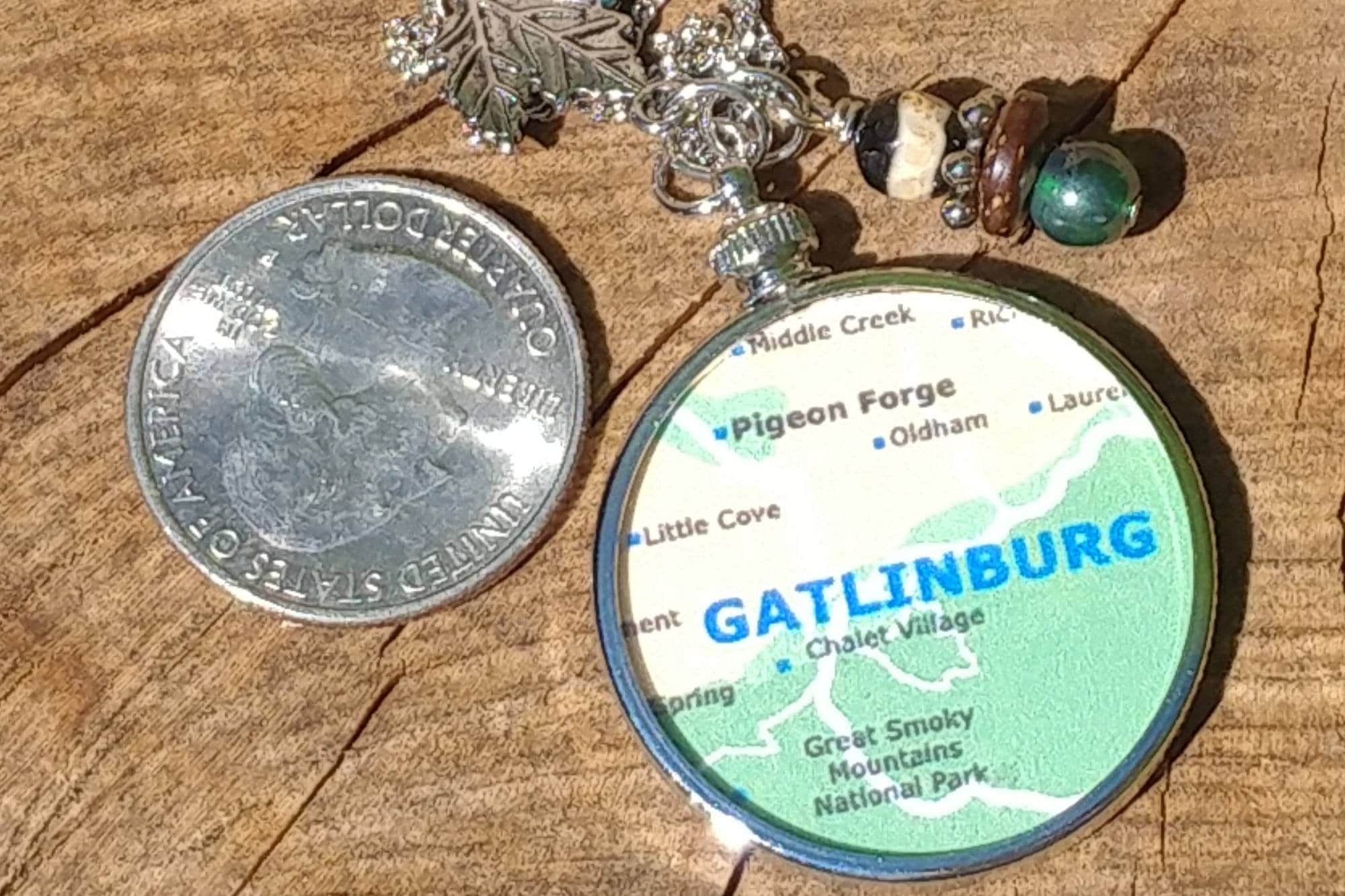 Gatlinburg Tennessee Necklace With Lead Charm TN Necklace Etsy
