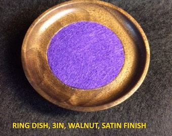 Ring Dish, 3in, Hardwood