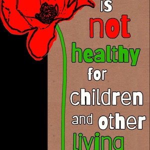 Poppy Flower Anti-War Aufkleber für Palästina