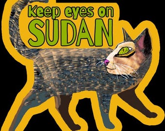 Keep Eyes On Sudan Kadisa Sticker