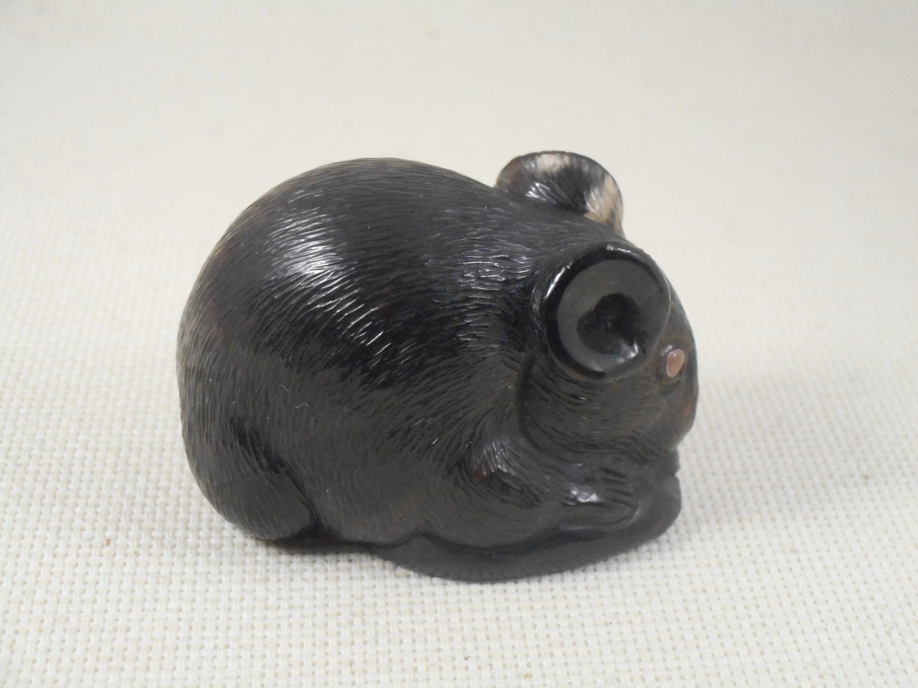 Obsidian Mouse stonecut miniature . Handmade Figurine Animal Etsy