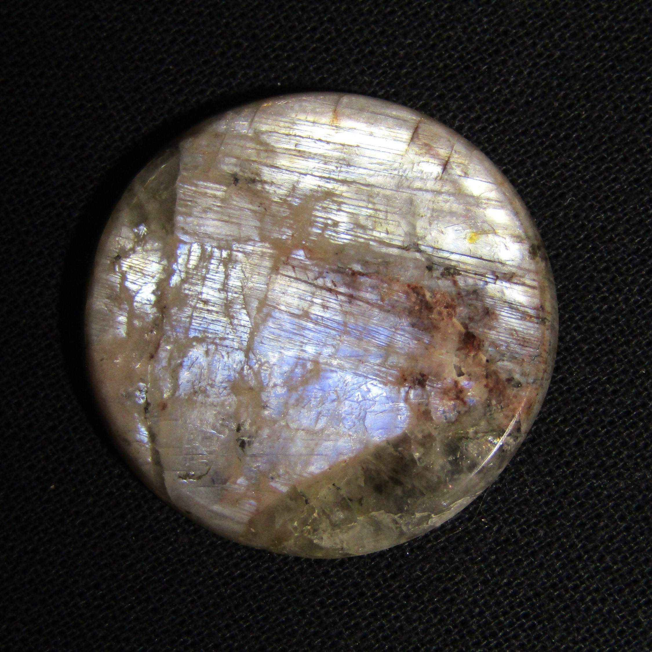 Belomorite Moonstone with Smoky Quartz Cabochon 1.14. Etsy