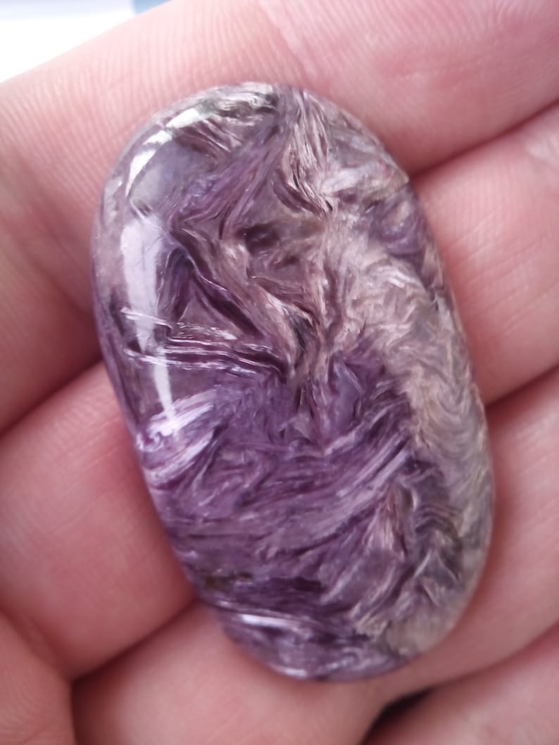 High quality Siberian Charoite cabochon Russian Charoite gemstone 43mm*24mm*5.5mm