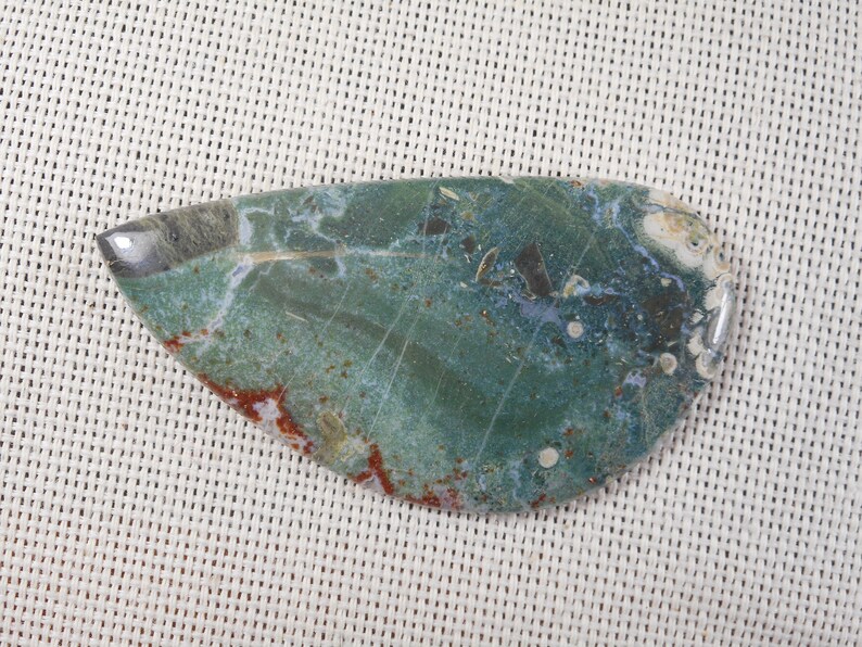 Green Rhyolite Large Designer Cabochon Rhyolite Gemstone Cabochon 2.44 Natural Liparite with Chalcedony free form stone