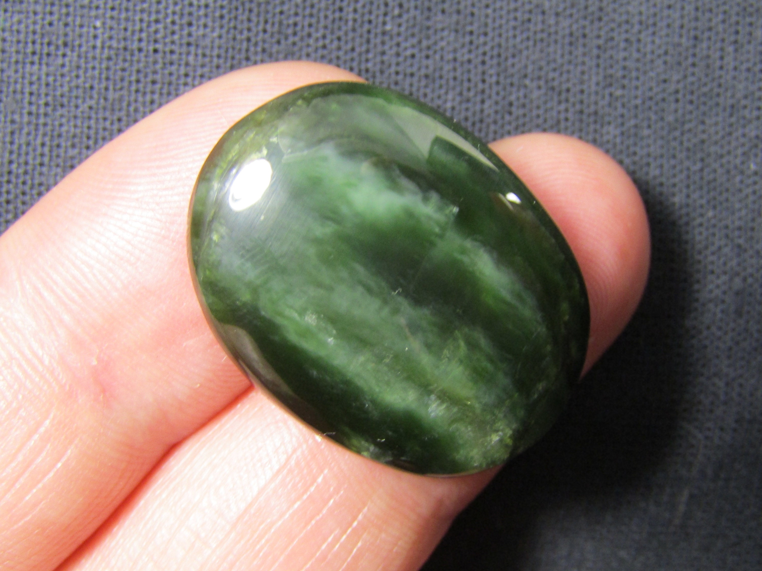 Russian Nephrite Jade Cabochon 1.18 . Natural Siberian Etsy