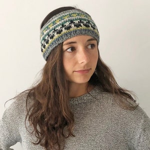 Fair Trade Fair Isle Knit Wool Lined Earwarmer Headband image 7